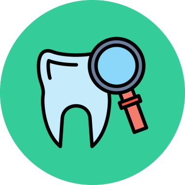 Dişçi. Web simgesi basit illüstrasyon