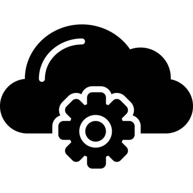 bulut hesaplama simgesi, vektör illüstrasyonu