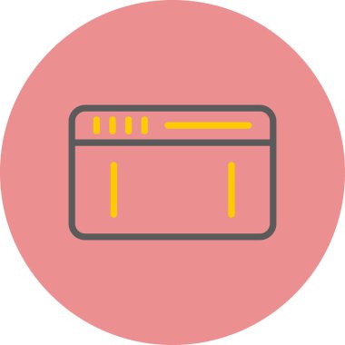 Kredi kartı simgesi, vektör illüstrasyonu