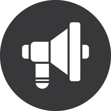 megafon ikonu. Web için megone vektör simgesinin basit illüstrasyonu