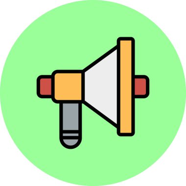 Megafon vektör satırı simgesi