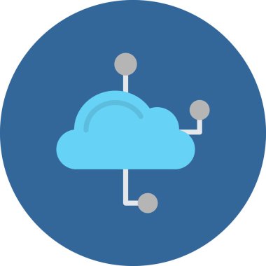 bulut hesaplama vektörü simgesi