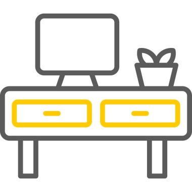 Mobilya. Web simgesi basit illüstrasyon