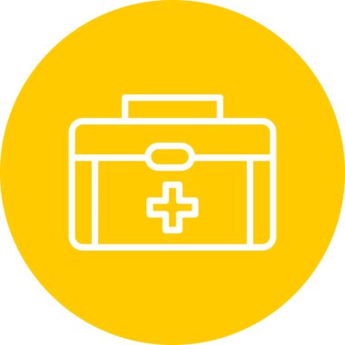 İlk yardım kiti simgesinin vektör illüstrasyonu