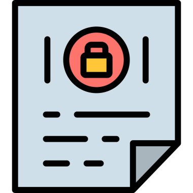 Güvenlik kilidi. Web simgesi vektör illüstrasyonu