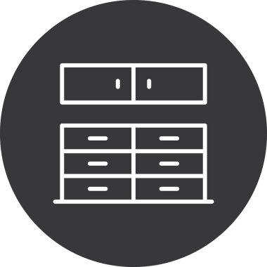 Mobilya simgesinin vektör illüstrasyonu