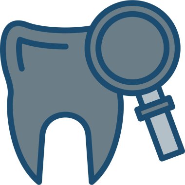 Diş simgesi vektör illüstrasyonu