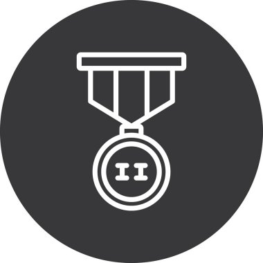 Madalya ödülü ikonu. Basit resimleme