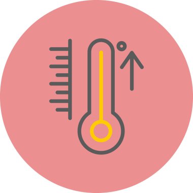 Termometre. Web simgesi vektör illüstrasyonu
