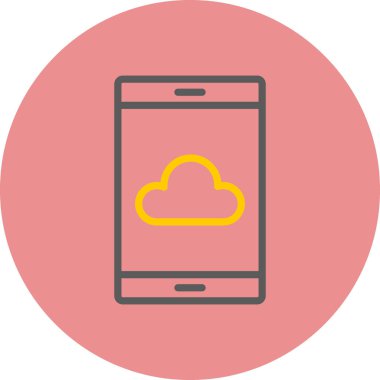 Bulut. Web simgesi basit illüstrasyon