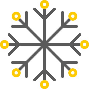 kar Tanesi simgesi vektör çizimi