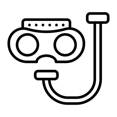 Dalış maskesi simgesi, özet biçimi