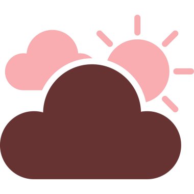 Bulut. Web simgesi basit illüstrasyon