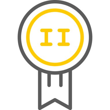 Ödül ikon vektörü. Altın madalyayı özetle. pictogram izole edildi