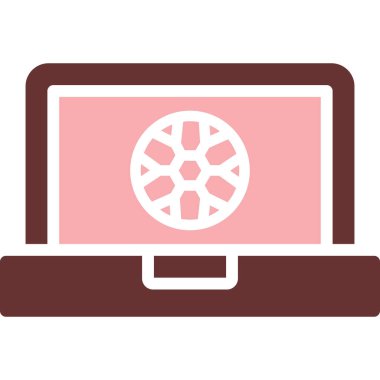 Bilgisayar. Web simgesi basit illüstrasyon