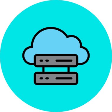 Bulut simgesi vektör illüstrasyonu