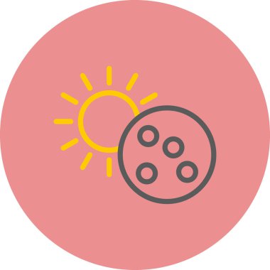 Güneş. Web simgesi basit illüstrasyon