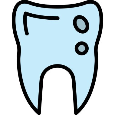 diş simgesi vektör illüstrasyonu