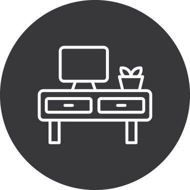 vektör mobilya simgesi, vektör illüstrasyonu