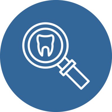 Moda tarzında izole edilmiş diş simgesi