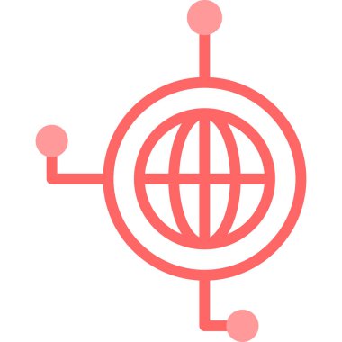 bağlantı ağı genel simgesi ana hat biçiminde