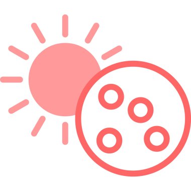 Güneş. Web simgesi vektör illüstrasyonu