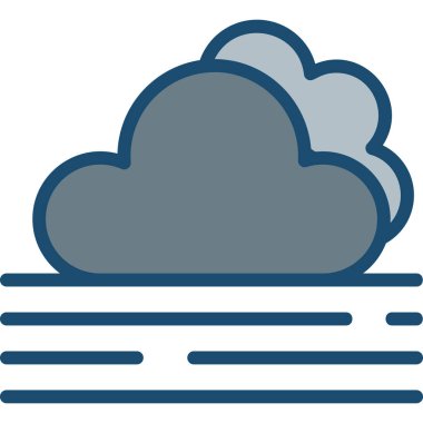 Bulut Hesaplama. Web simgesi basit illüstrasyon