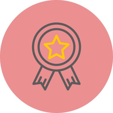 Madalya. Web simgesi basit illüstrasyon