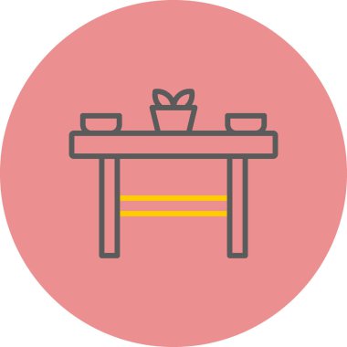 Masa. Web simgesi basit illüstrasyon