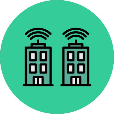 Şehre. Web simgesi basit illüstrasyon