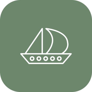 yelkenli gemi vektör resimleme simgesi