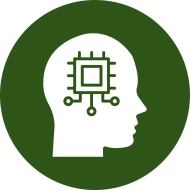 Beyin. Web simgesi basit illüstrasyon