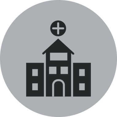 vektör kilise simgesi, vektör illüstrasyonu