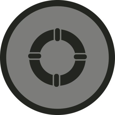 Tek bir izole edilmiş siyah simge topunun vektör çizimi