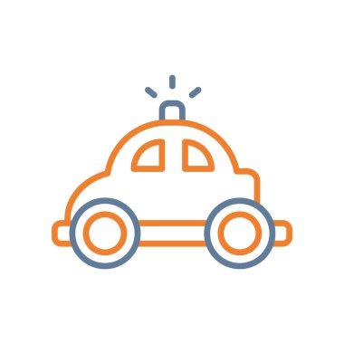 Taksi simgesinin vektör illüstrasyonu