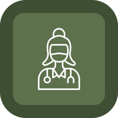 Doktor yuvarlak vektör simgesi