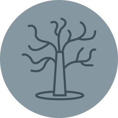 ağaç simgesi vektör illüstrasyonu