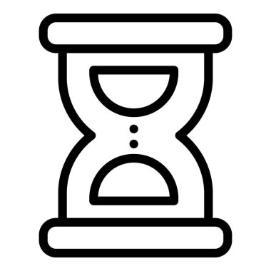 Kum ve kum kaplı cam şeritli cam ikon vektör çizimi kum camlı cam cam yalıtılmış beyaz izole siyah şeritli siyah.