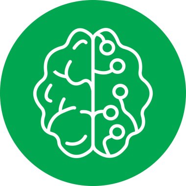 beyin ikonu vektör illüstrasyonu