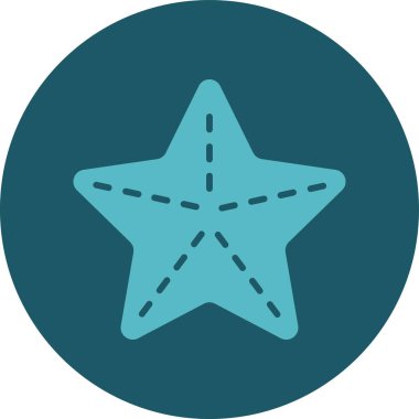 Denizyıldızı ağ simgesi, vektör illüstrasyonu