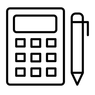 hesaplayıcı hesap makinesi hesap makinesi simgesi dış hat biçiminde