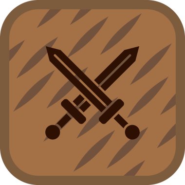 Ahşap kibrit ikonu. Düz renk. vektör illüstrasyonu.