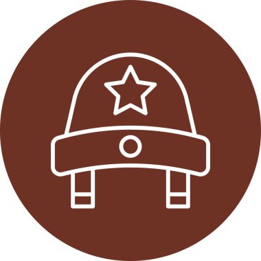 Bir polis miğferi simgesinin vektör çizimi