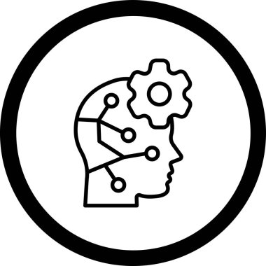 vektör beyin çizimi, modern tasarım biçimi