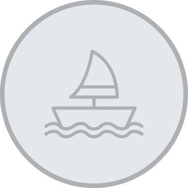 Tekne simgesinin vektör illüstrasyonu