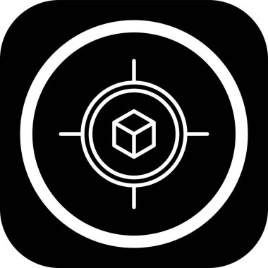 küp simge vektör çizim