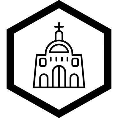 Kiliseye. Web simgesi basit tasarım