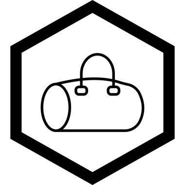 Bir torba simgesinin vektör illüstrasyonu