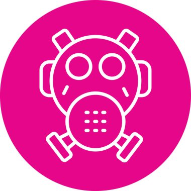 Bir maske simgesinin vektör illüstrasyonu