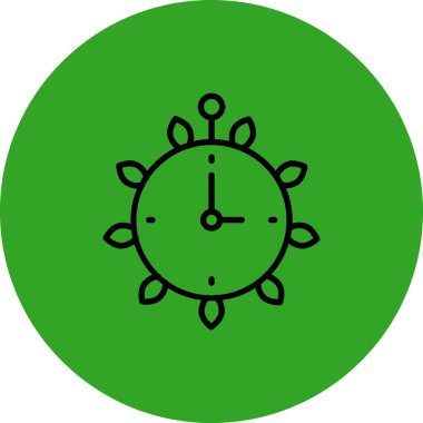 Alarm saati simgesi, vektör illüstrasyonu